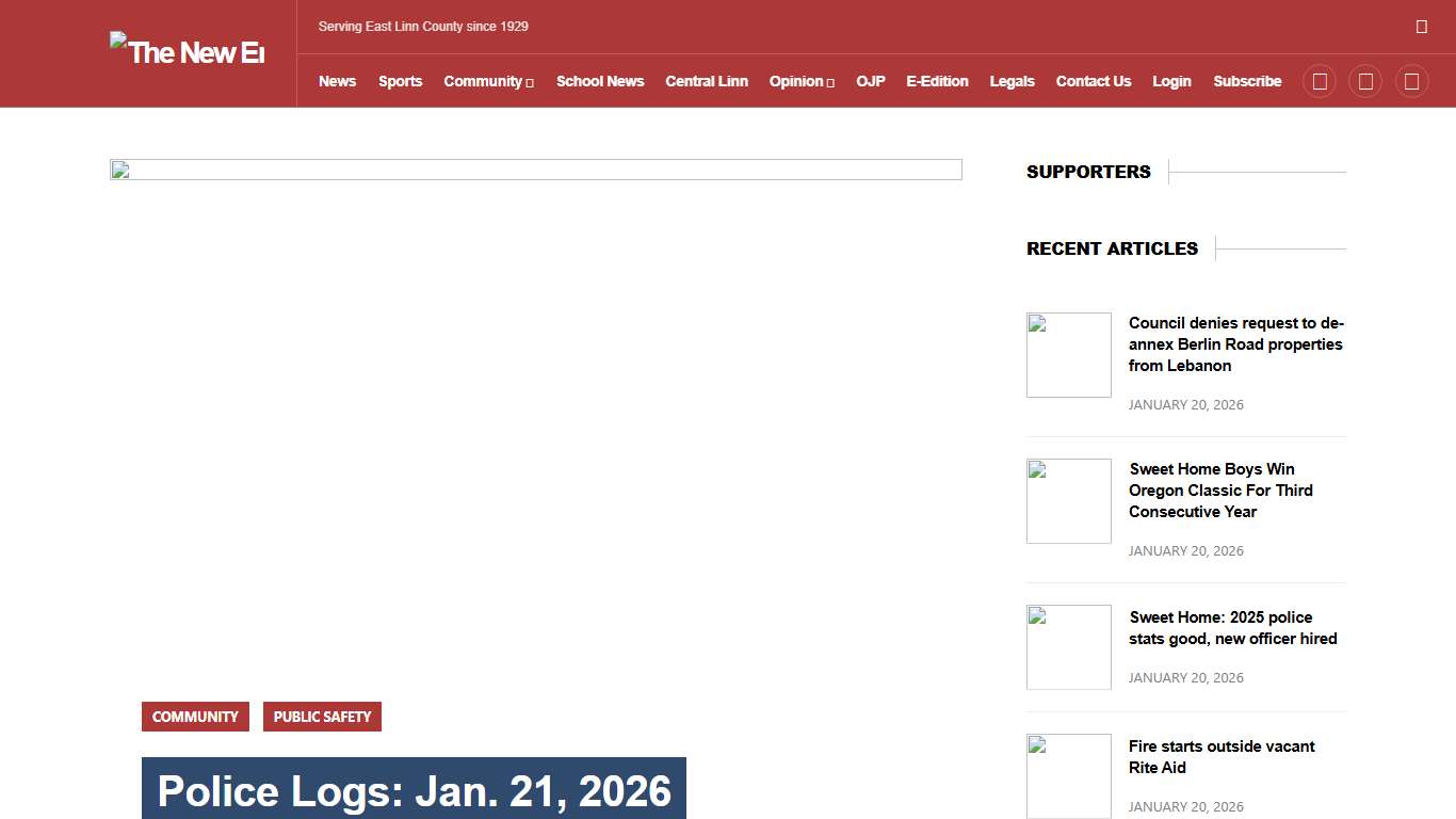 Police Logs: Jan. 21, 2026 - The New Era